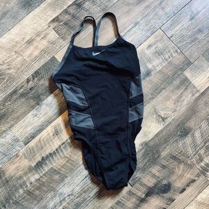 Nike Hydrastrong Black and Gray Swimsuit